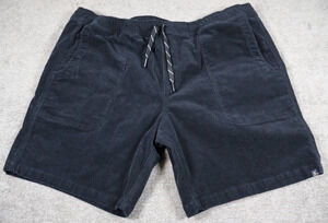 Pure Lure Mens XXL Black Corduroy Shorts Drawstring Elastic Waist Pull-On Cord
